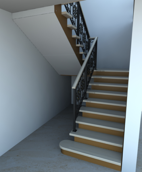 3д модель лестницы